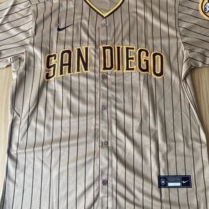Nike San Diego Baseball Jersey in Tan and Yellow